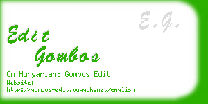 edit gombos business card
